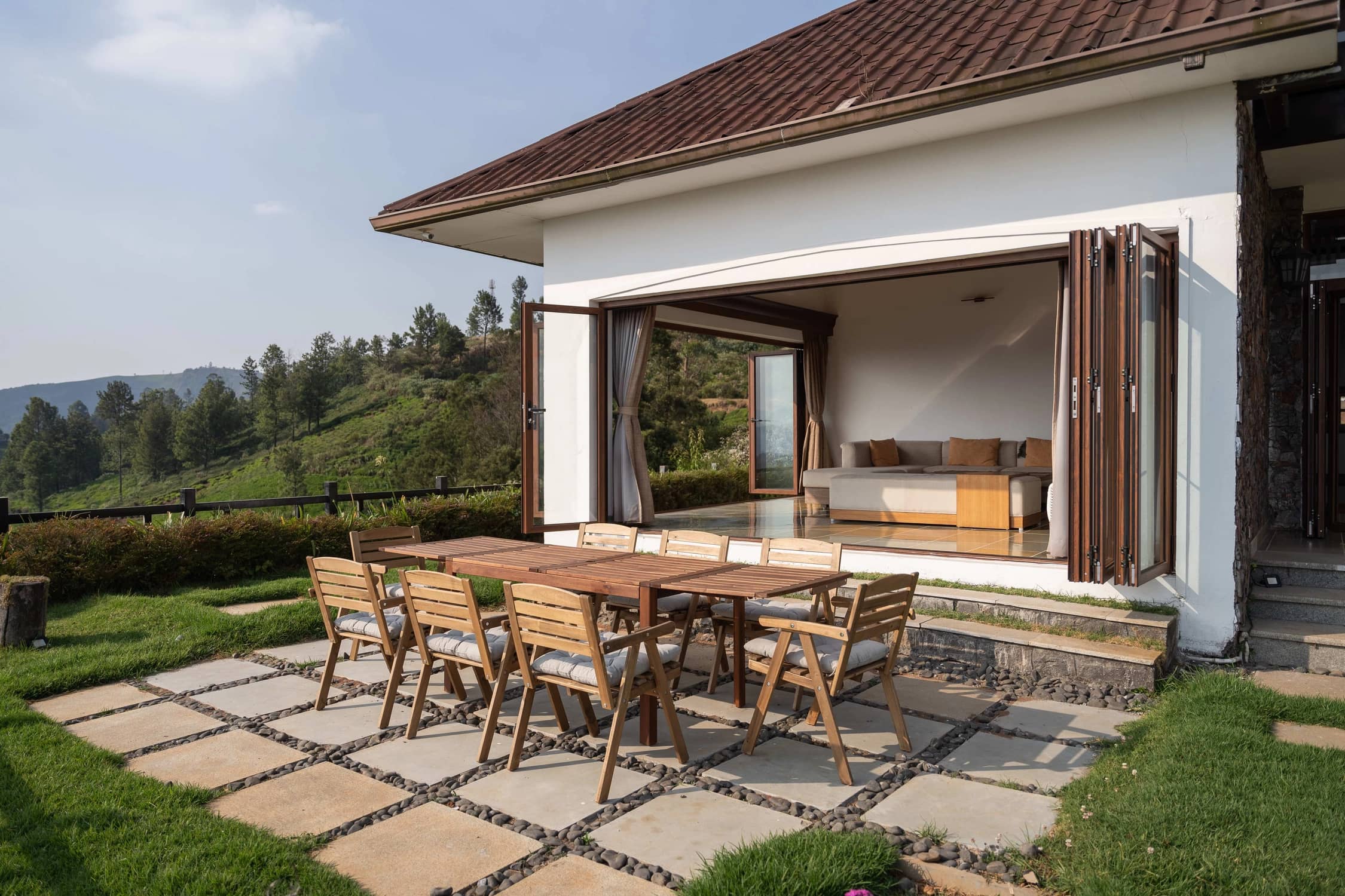 Garden Table and Living Room